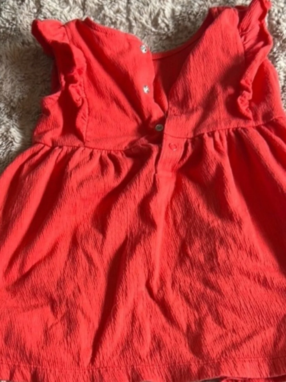 Carter's Bright Red Ruffle Sleeve Dress-Style Top